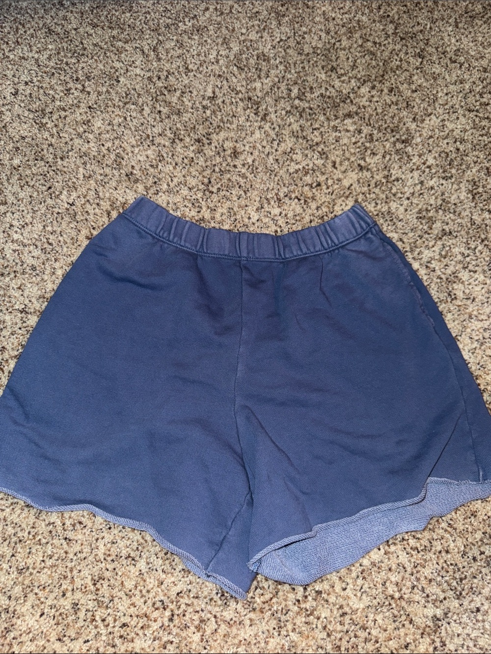 Women’s Blue Elastic Waist Shorts